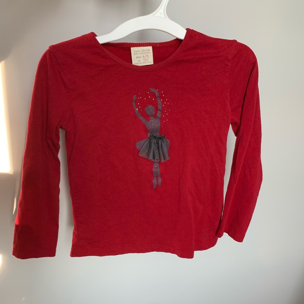 Girls Zara ballerina shirt